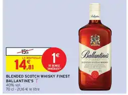 Intermarché Hyper Blended Scotch Whisky Finest 'Ballantine's' offre