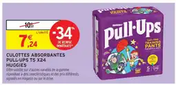 Intermarché Hyper Culottes Absorbantes Pull-Ups T5 x24 Huggies offre