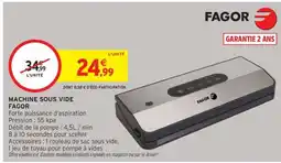 Intermarché Hyper Machine Sous Vide Fagor offre
