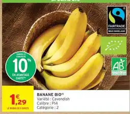 Intermarché Banane Bio offre