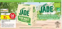Intermarché BIÈRE BLONDE BIO JADE offre