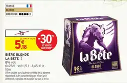 Intermarché Bière Blonde La Bête offre