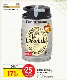 Intermarché BIÈRE BLONDE 'LA GOUDALE' offre