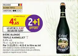 Intermarché BIÈRE BLONDE TRIPLE KARMELIET offre