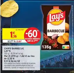 Intermarché Chips Barbecue Lay's offre