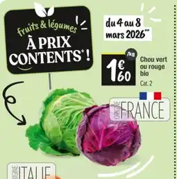 Les Comptoirs de la Bio Chou vert ou rouge bio offre