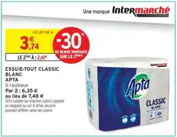 Intermarché ESSUIE-TOUT CLASSIC BLANC APTA offre