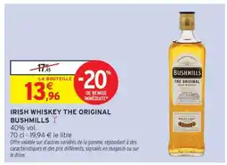 Intermarché IRISH WHISKEY THE ORIGINAL BUSHMILLS offre