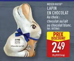 ALDI MOSER ROTH LAPIN EN CHOCOLAT offre
