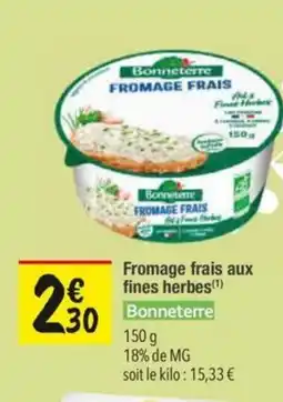 Les Comptoirs de la Bio BONNETERRE Fromage frais aux fines herbes offre