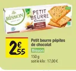 Les Comptoirs de la Bio BISSON Petit beurre pépites de chocolat offre