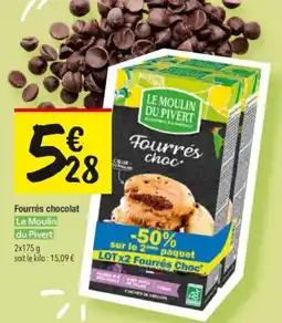 Les Comptoirs de la Bio LE MOULIN DU PIVERT Fourrés chocolat offre
