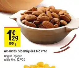 Les Comptoirs de la Bio Amandes décortiquées bio vrac offre