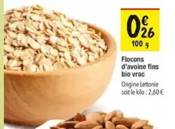 Les Comptoirs de la Bio Flocons d'avoine fins bio vrac offre