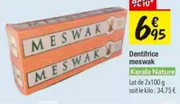 Les Comptoirs de la Bio KERALA NATURE Dentifrice meswak offre