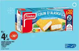 E.Leclerc FINDUS Colins d'alaska msc panés surgelés maxi format offre
