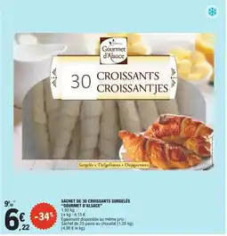 E.Leclerc GOURMET D'ALSACE Sachet de 30 croissants surgelés offre