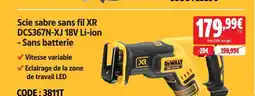 Screwfix Dewalt scie sabre sans fil xr dcs367n-xj 18v li-ion offre