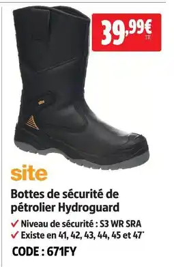 Screwfix Site bottes de sécurité de pétrolier hydroguard offre