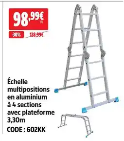 Screwfix Échelle multipositions en aluminium à 4 sections avec plateforme offre