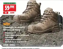 Screwfix Site chaussures de sécurité fortress 2.0 stone offre