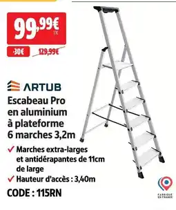 Screwfix Artub escabeau pro en aluminium à plateforme offre