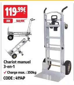 Screwfix Chariot manuel 3-en-1 offre
