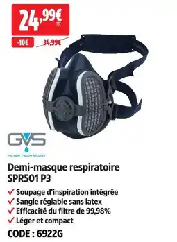 Screwfix Gvs demi-masque respiratoire spr501 p3 offre