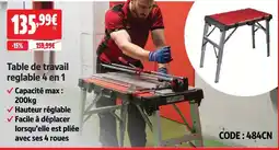 Screwfix Table de travail réglable 4 en 1 offre