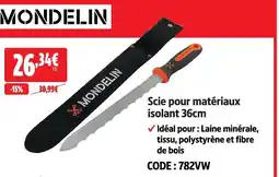 Screwfix Mondelin scie pour matériaux isolant 36cm offre