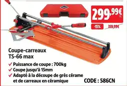 Screwfix Rubi coupe-carreaux ts-66 max offre