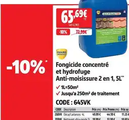 Screwfix Guard industrie fongicide concentré et hydrofuge anti-moisissure 2 en 1 offre