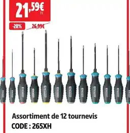Screwfix Erbauer assortiment de 12 tournevis offre
