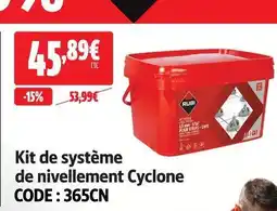 Screwfix Rubi kit de système de nivellement cyclone offre