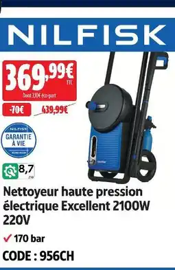 Screwfix Nilfisk nettoyeur haute pression électrique excellent 2100w 220v offre