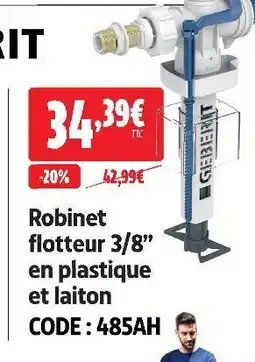 Screwfix Geberit robinet flotteur 3/8” offre