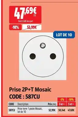 Screwfix Prise 2p+t mosaic offre