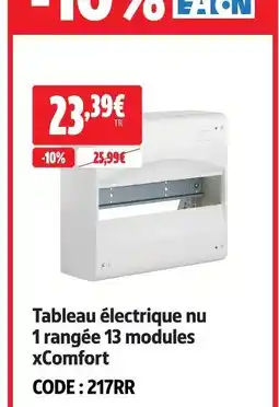 Screwfix Eaton tableau électrique nu 1 rangée 13 modules xcomfort offre