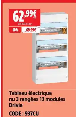 Screwfix Tableau électrique nu 3 rangées 13 modules drivia offre