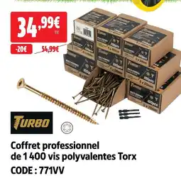 Screwfix Turbo coffret professionnel de 1400 vis polyvalentes torx offre