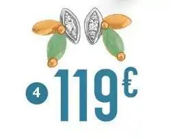 E.Leclerc Boucles émeraude et diamant offre