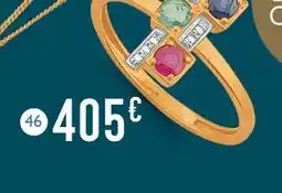 E.Leclerc Bague saphir, rubis, émeraude et diamants offre