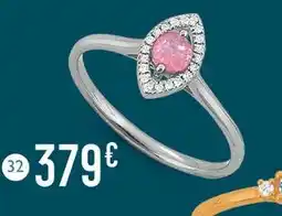E.Leclerc Bague tourmaline rose et diamants offre