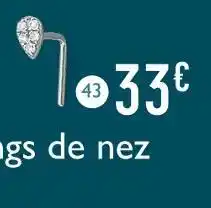 E.Leclerc Piercing de nez diamants offre
