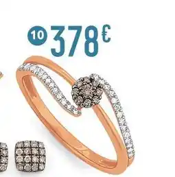 E.Leclerc Bague diamants blancs et diamants bruns offre
