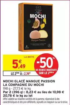 Intermarché Express Signal - mochi glacé mangue passion la compagnie du mochi offre