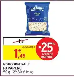 Intermarché Express Papapéro - popcorn salé offre