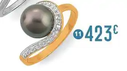 E.Leclerc Bague perle de culture de tahiti et diamant offre
