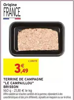 Intermarché Express Signal - terrine de campagne le campaillou brisson offre
