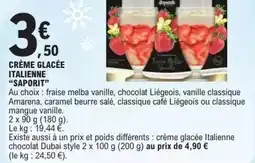E.Leclerc Saporit - crème glacée italienne offre